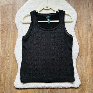 Ralph Lauren VINTAGE Black Sleeveless Women’s Top Size Large